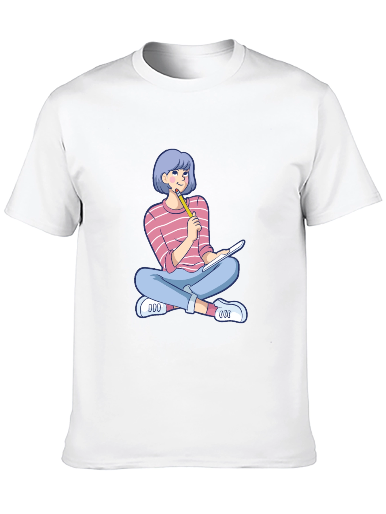 Cartoon Girl Design T-Shirt