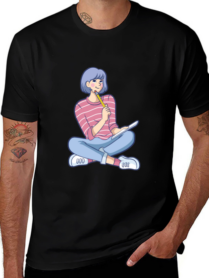 Cartoon Girl Design T-Shirt