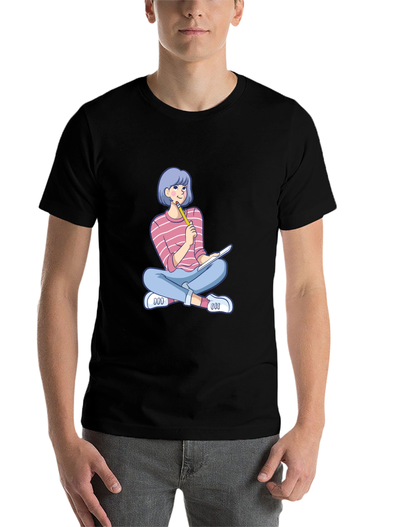 Cartoon Girl Design T-Shirt