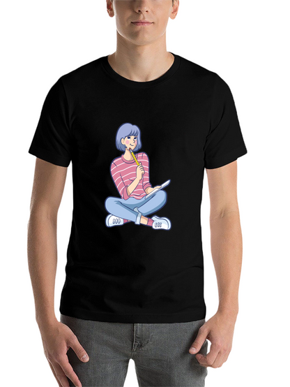 Cartoon Girl Design T-Shirt