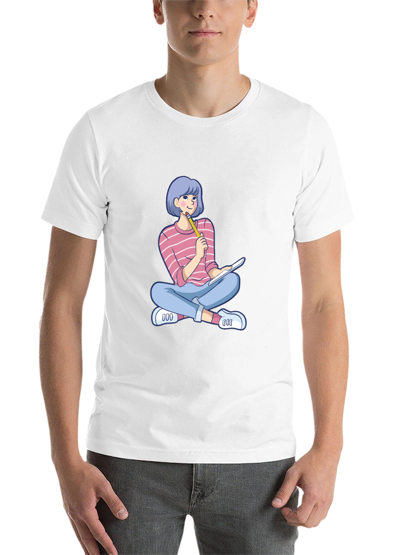Cartoon Girl Design T-Shirt