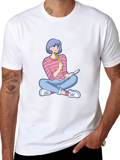 Cartoon Girl Design T-Shirt