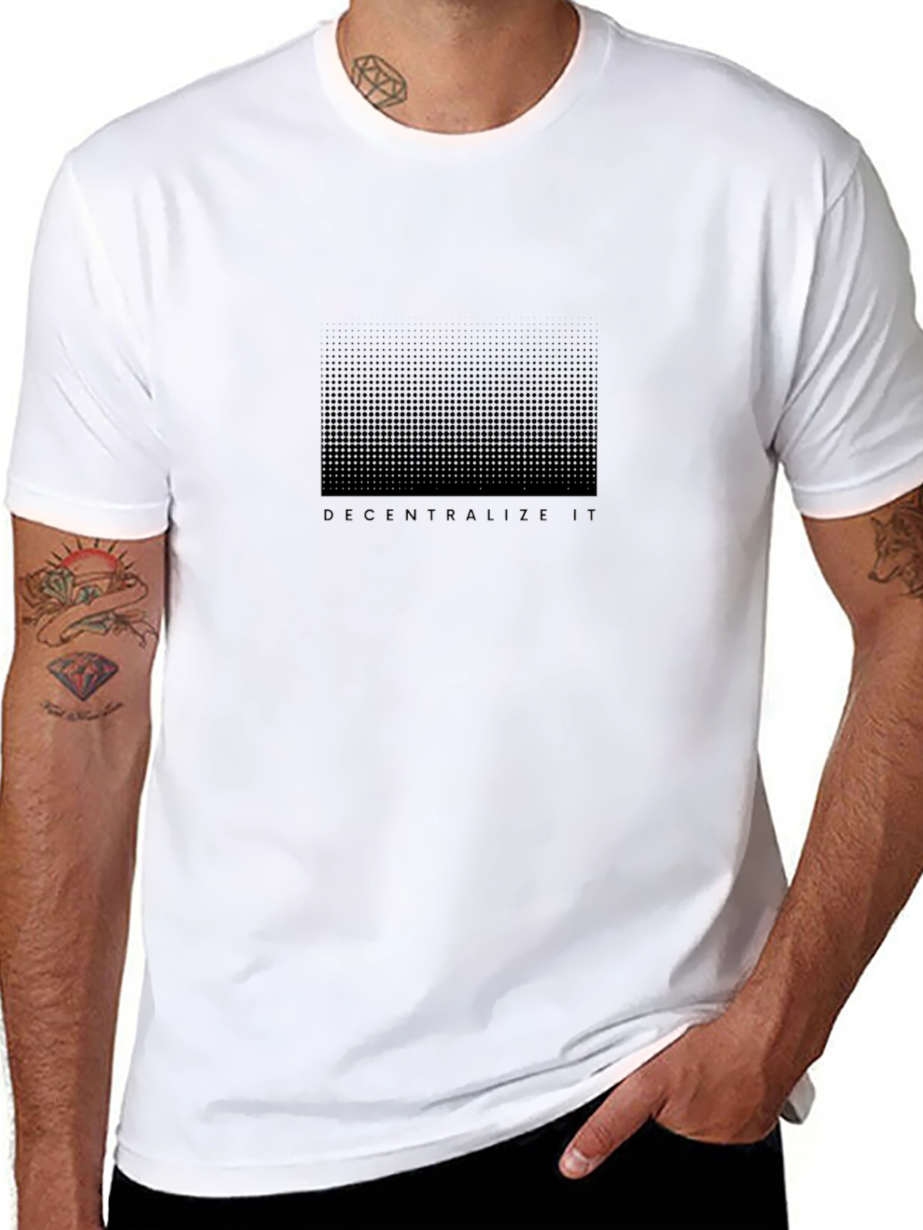 Decentralize It Black Graphic Tee