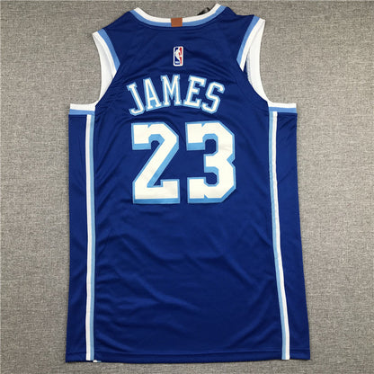 Men's Los Angeles Lakers LeBron James #23 Blue Swingman Jerseys