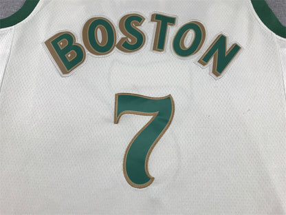 Men's Boston Celtics Jaylen Brown #7 White 2023/24 Swingman Jerseys - City Edition