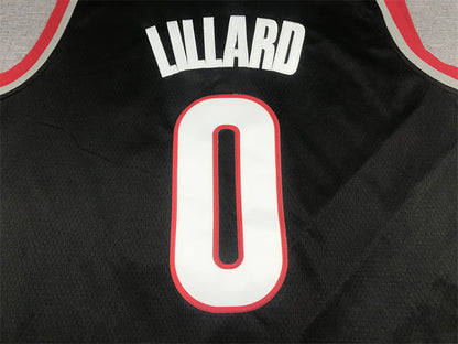 Men's Portland Trail Blazers Damian Lillard #0 Black Swingman Jerseys