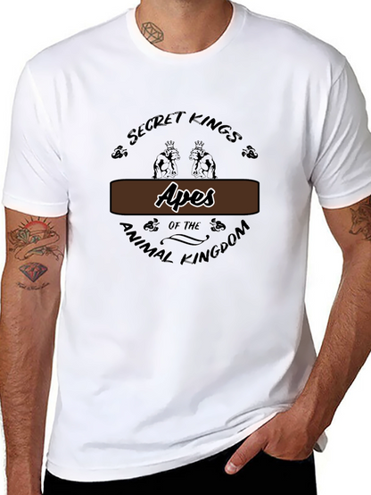 Apes Secret Kings Graphic T-Shirt - Animal Kingdom Tee