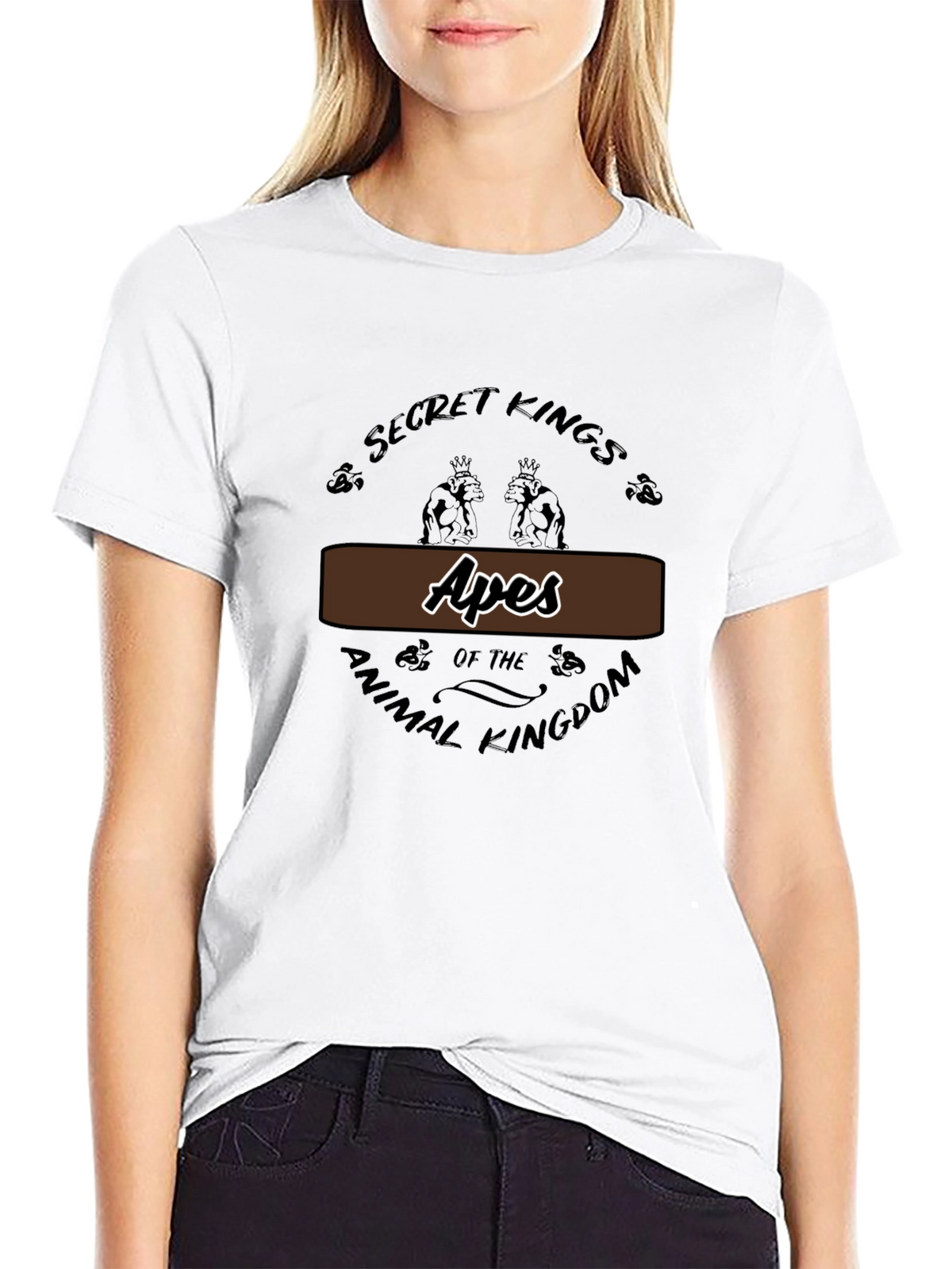Apes Secret Kings Graphic T-Shirt - Animal Kingdom Tee