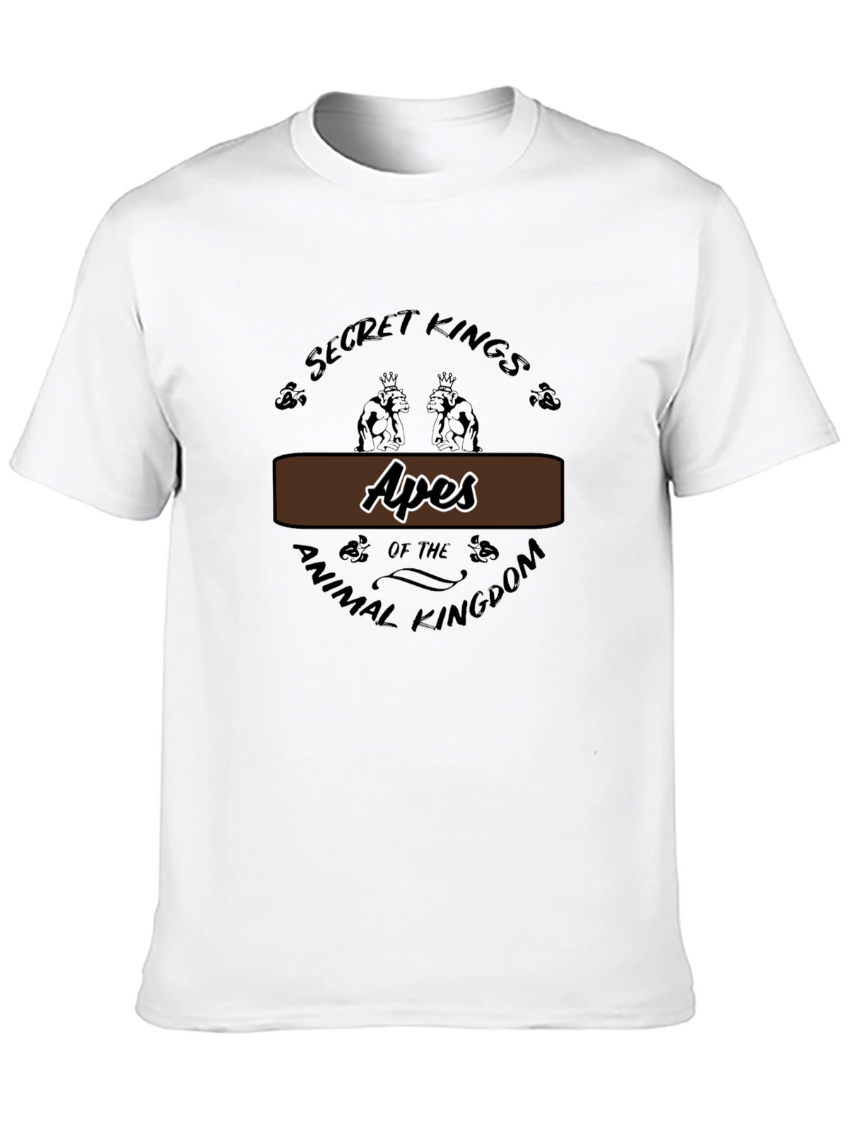 Apes Secret Kings Graphic T-Shirt - Animal Kingdom Tee