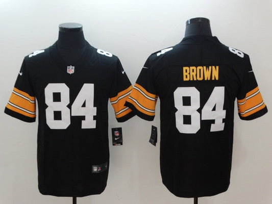 Men's Pittsburgh Steelers Antonio Brown #84 Black Player Game Jerseys