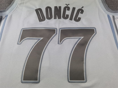 Men's Dallas Mavericks Luka Doncic #77 White 2024/25 Swingman Player Jerseys - City Edition