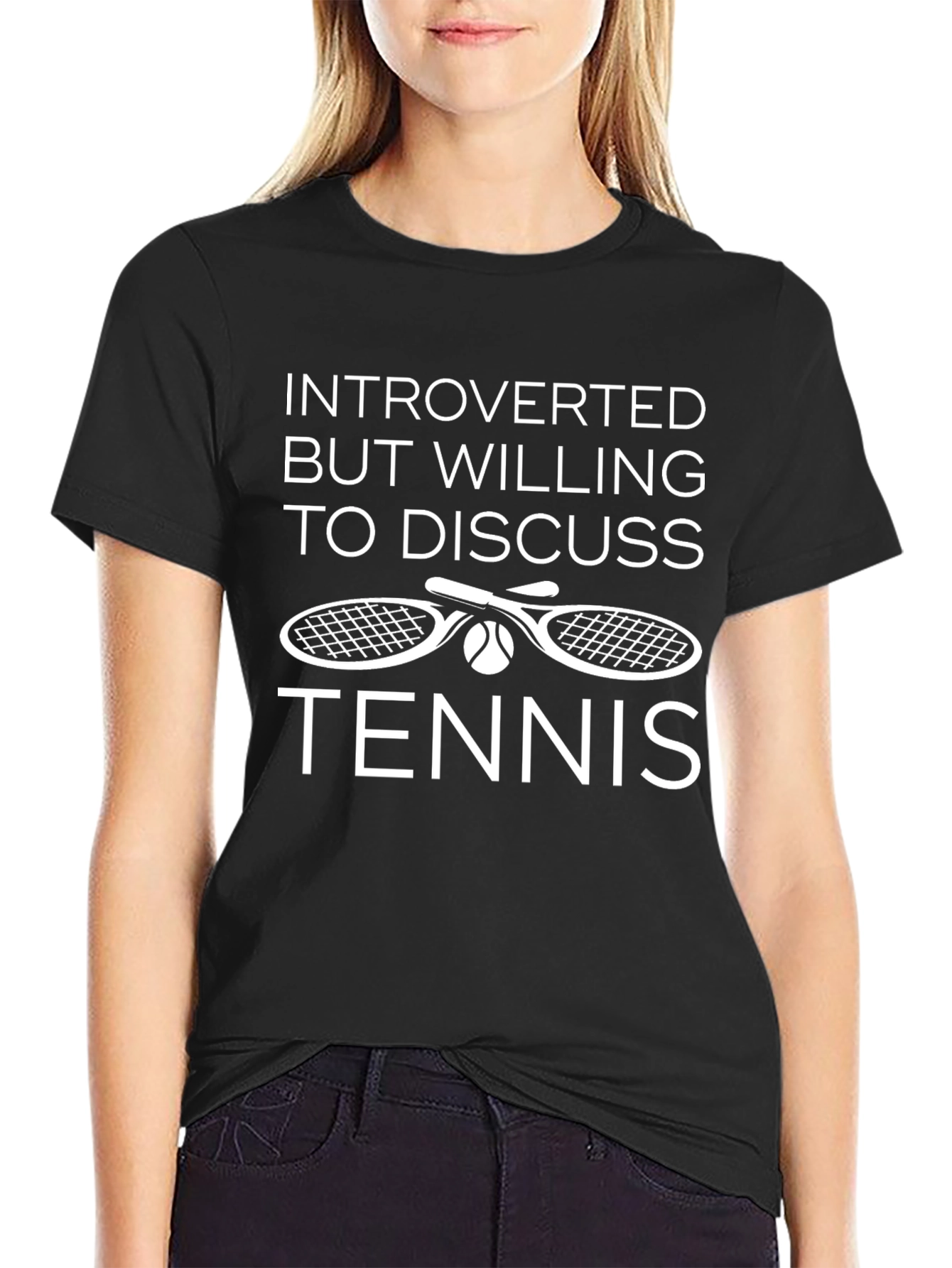 Introverted Tennis T-Shirt: Funny Tennis Lover Gift