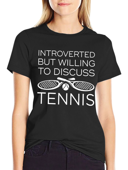 Introverted Tennis T-Shirt: Funny Tennis Lover Gift