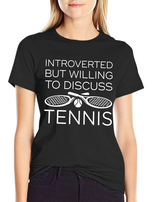 Introverted Tennis T-Shirt: Funny Tennis Lover Gift