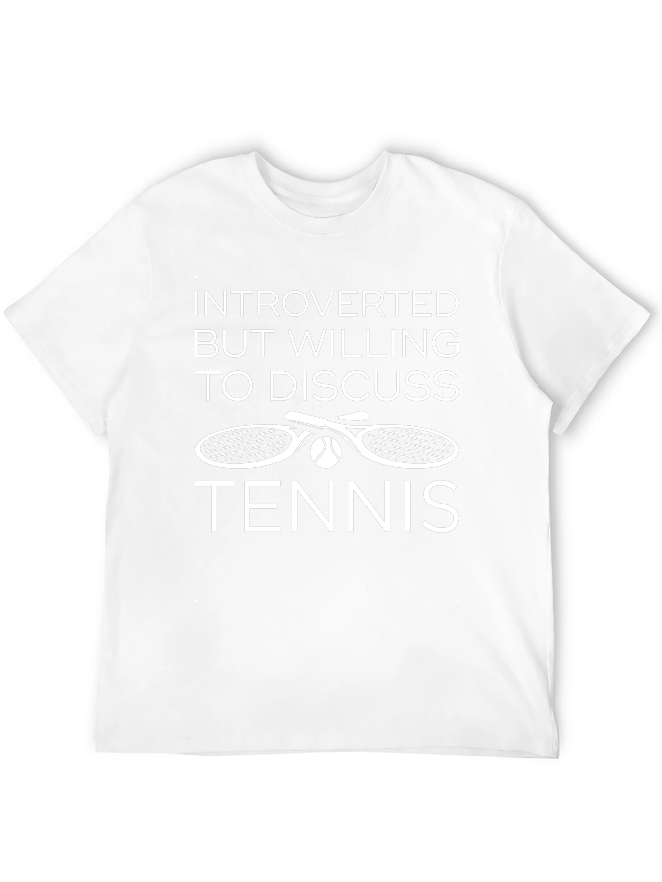 Introverted Tennis T-Shirt: Funny Tennis Lover Gift