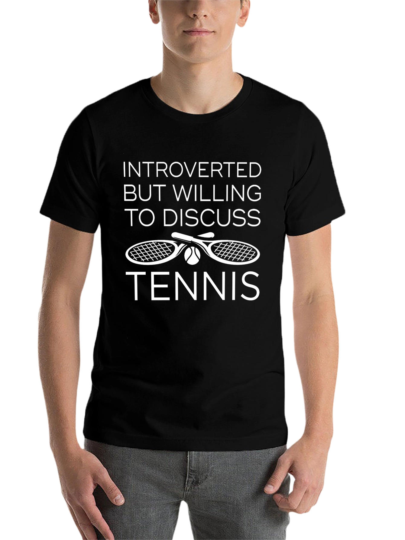 Introverted Tennis T-Shirt: Funny Tennis Lover Gift