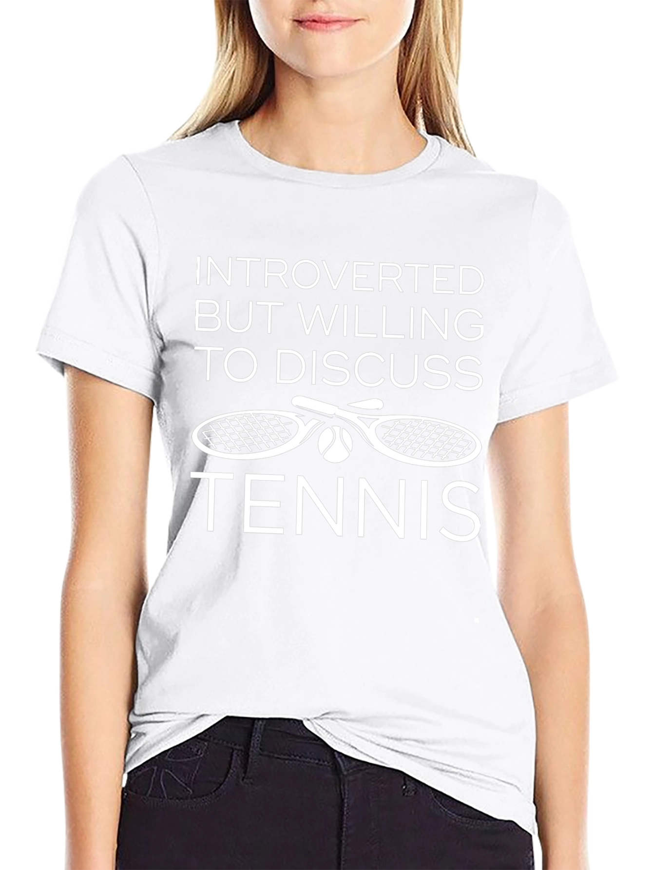 Introverted Tennis T-Shirt: Funny Tennis Lover Gift