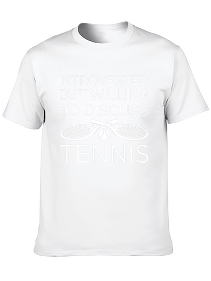 Introverted Tennis T-Shirt: Funny Tennis Lover Gift