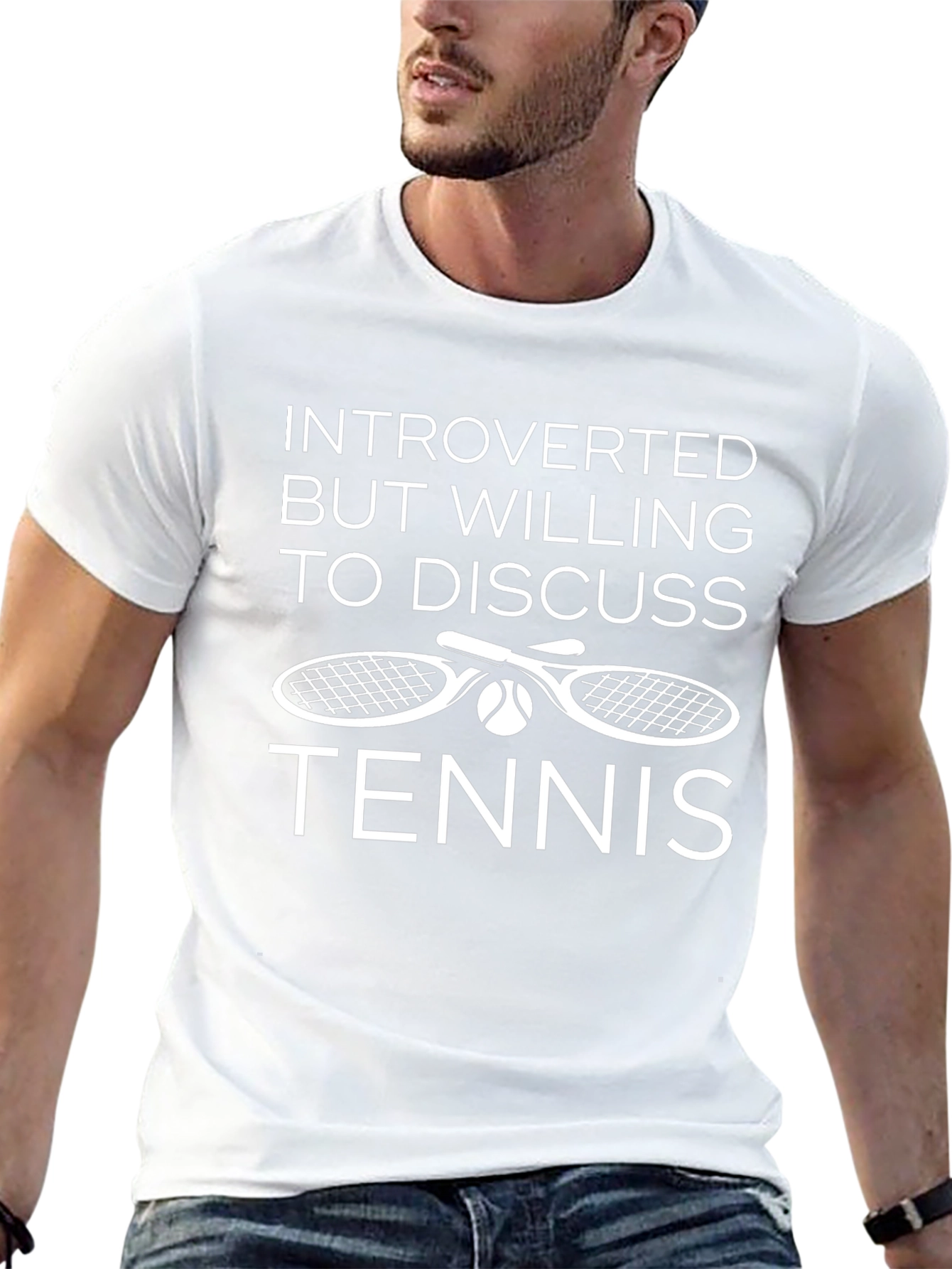 Introverted Tennis T-Shirt: Funny Tennis Lover Gift