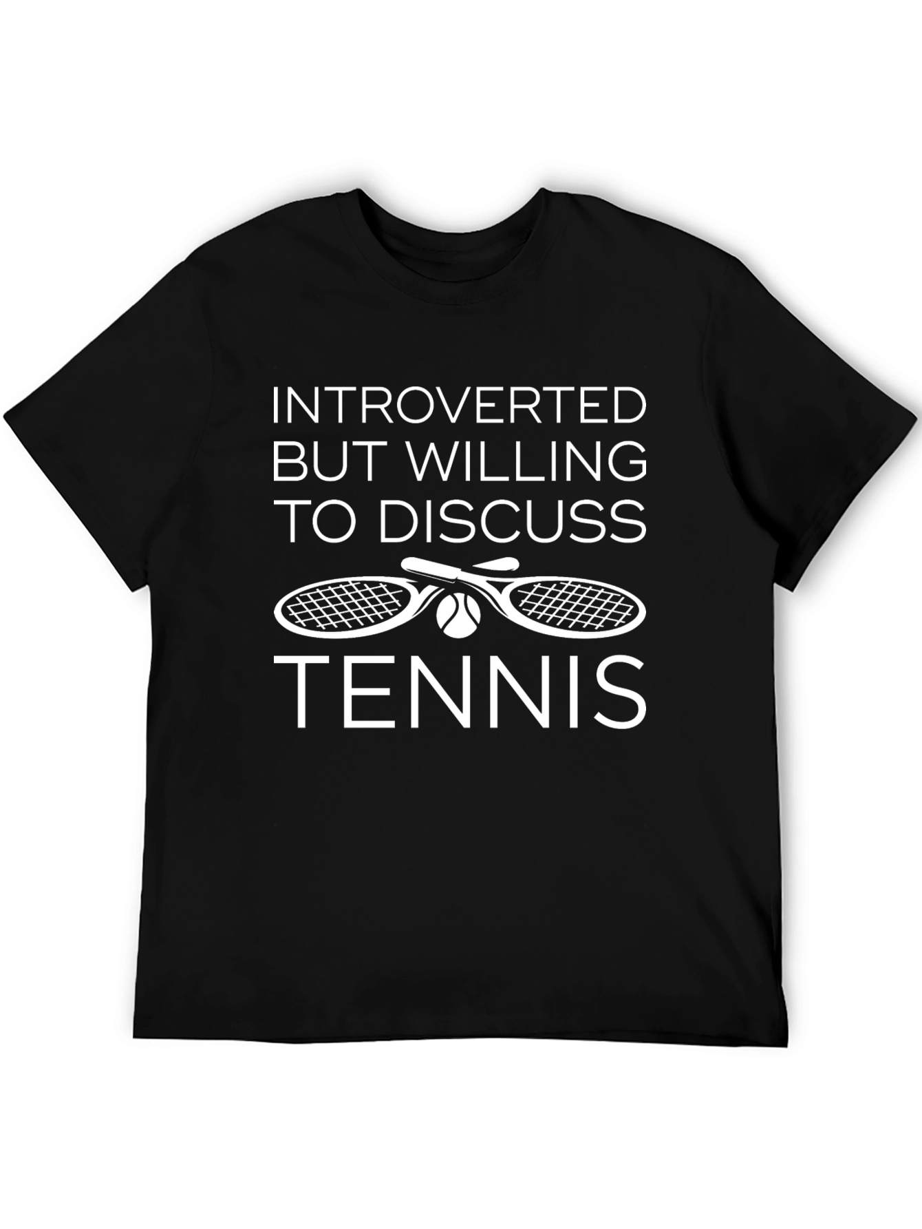 Introverted Tennis T-Shirt: Funny Tennis Lover Gift