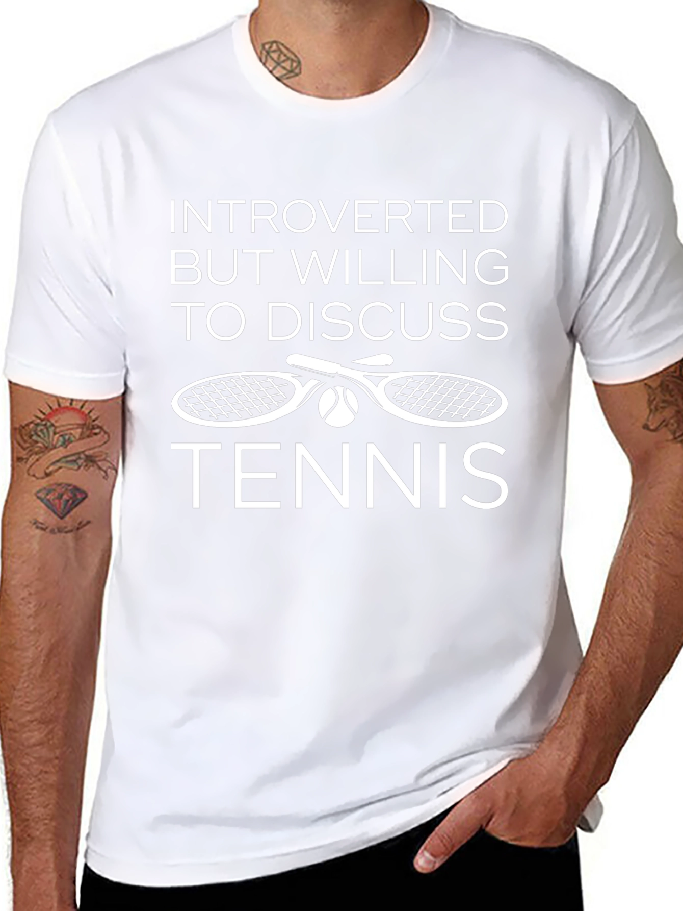 Introverted Tennis T-Shirt: Funny Tennis Lover Gift