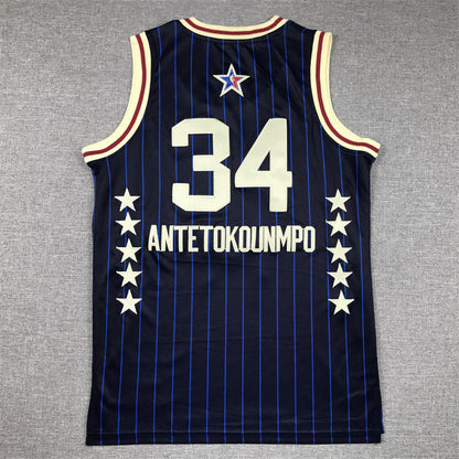 Men's Milwaukee Bucks Giannis Antetokounmpo #34 Navy 2024 NBA All-Star Game Swingman Jerseys
