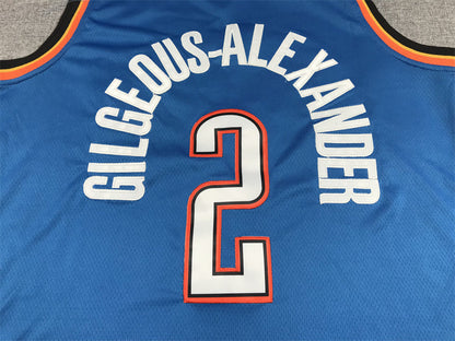 Men's Oklahoma City Thunder Shai Gilgeous-Alexander #2 Blue 2022/23 Swingman Jerseys - Icon Edition