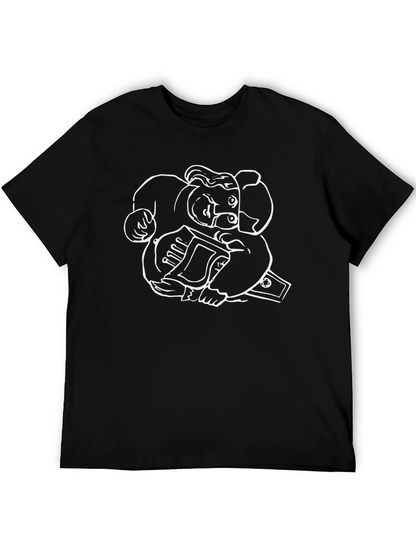 Unique Graphic T-Shirt - Bear Accountant