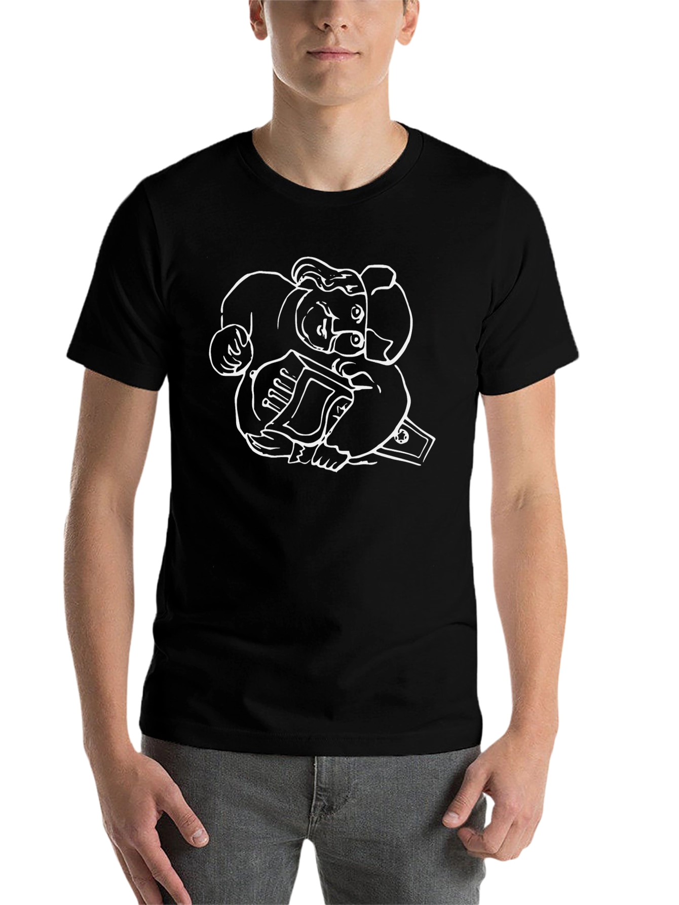 Unique Graphic T-Shirt - Bear Accountant