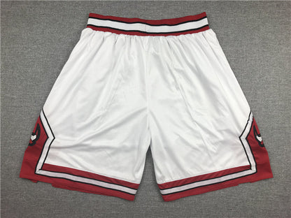 Men's Chicago Bulls White Basketball Shorts1