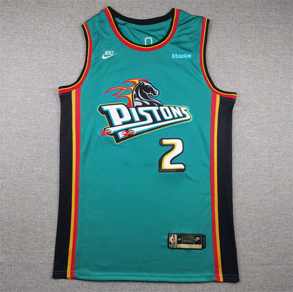 Men's Detroit Pistons Cade Cunningham #2 Teal 2022/23 Swingman Jerseys - Classic Edition