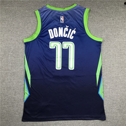 Men's Dallas Mavericks Luka Doncic #77 Blue Replica Jerseys