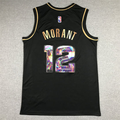 Men's Memphis Grizzlies Ja Morant #12 Black Diamond Swingman Authentic Jerseys