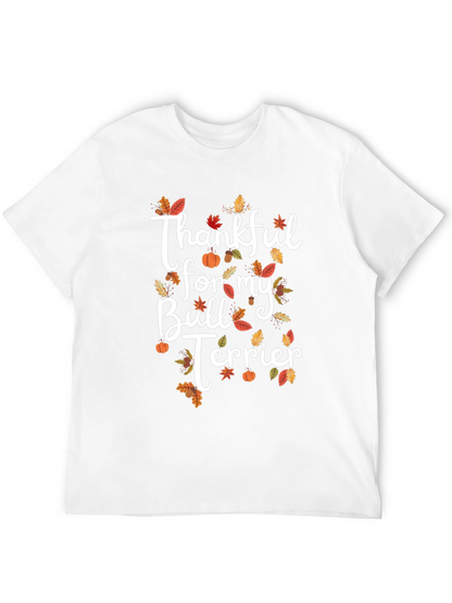Thankful Bull Terrier Thanksgiving T-Shirt