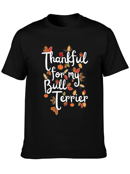 Thankful Bull Terrier Thanksgiving T-Shirt