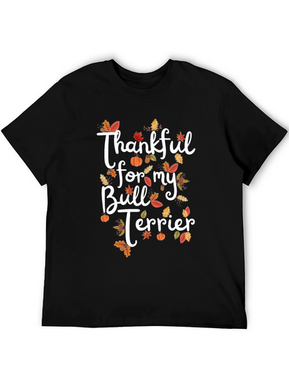 Thankful Bull Terrier Thanksgiving T-Shirt