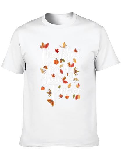 Thankful Bull Terrier Thanksgiving T-Shirt
