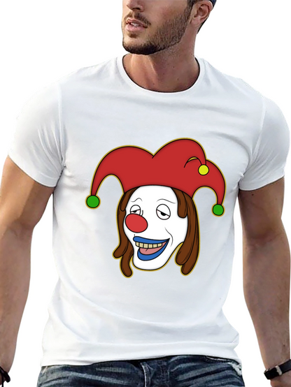Clown Cartoon Graphic T-Shirt - Black