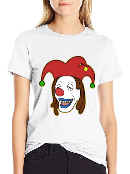 Clown Cartoon Graphic T-Shirt - Black