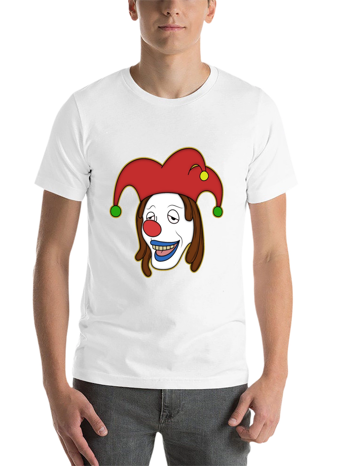 Clown Cartoon Graphic T-Shirt - Black