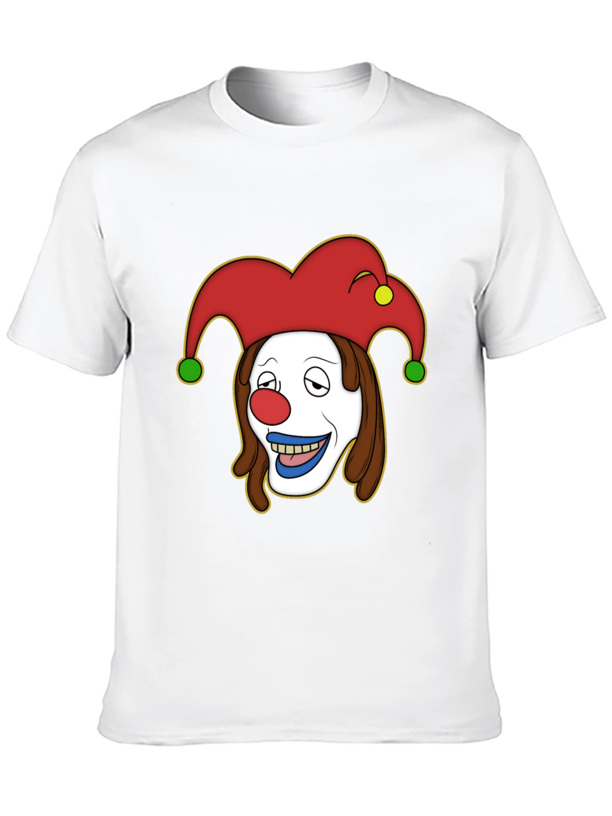 Clown Cartoon Graphic T-Shirt - Black