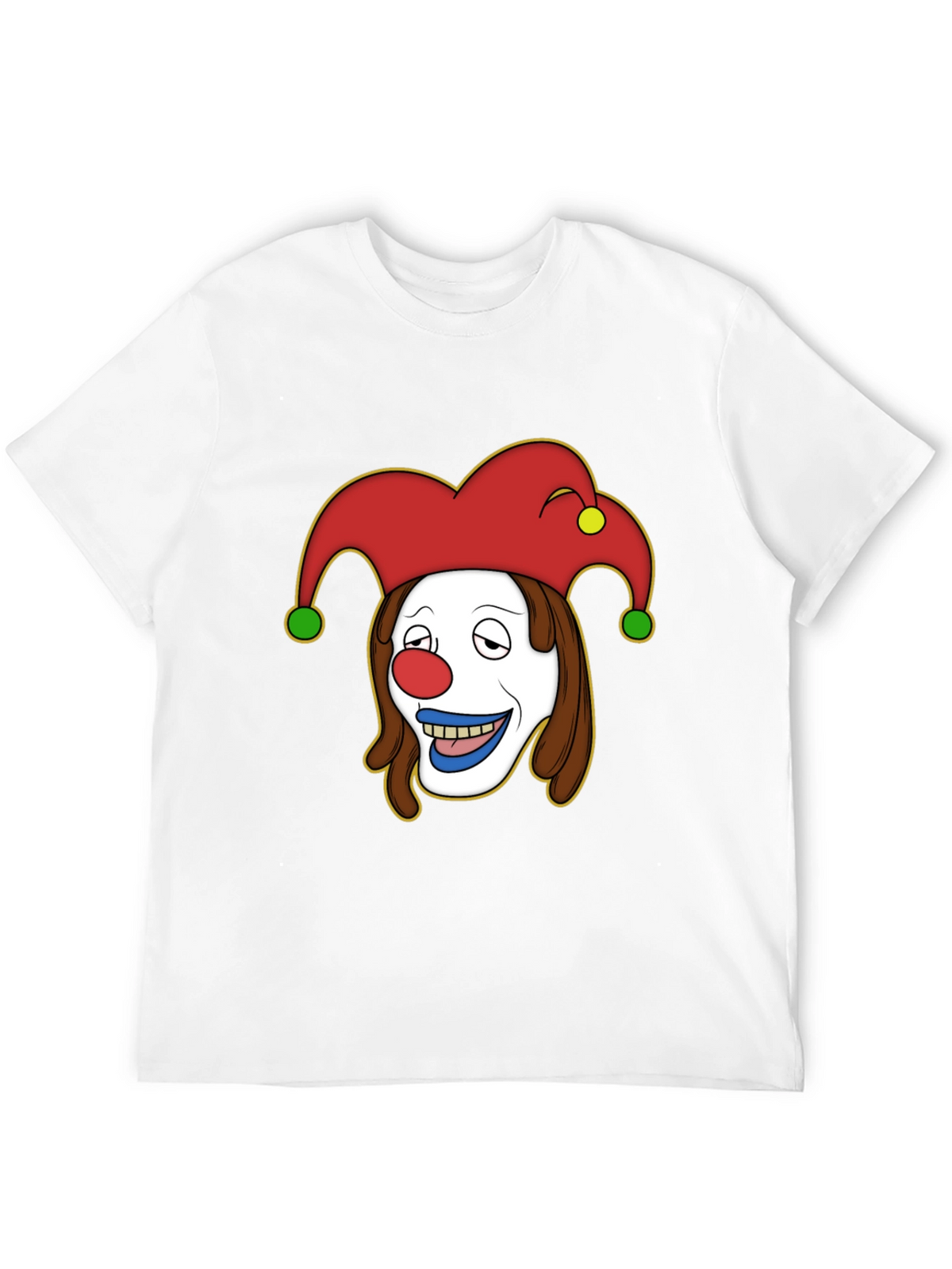 Clown Cartoon Graphic T-Shirt - Black