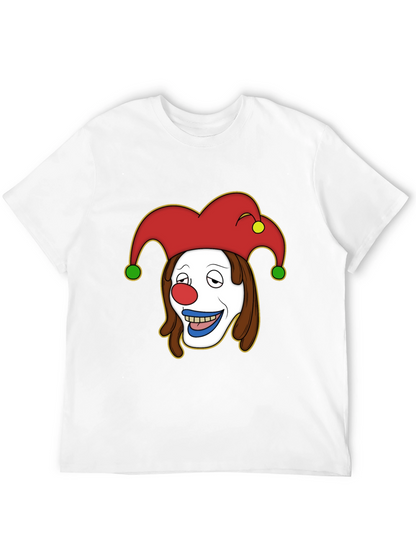 Clown Cartoon Graphic T-Shirt - Black