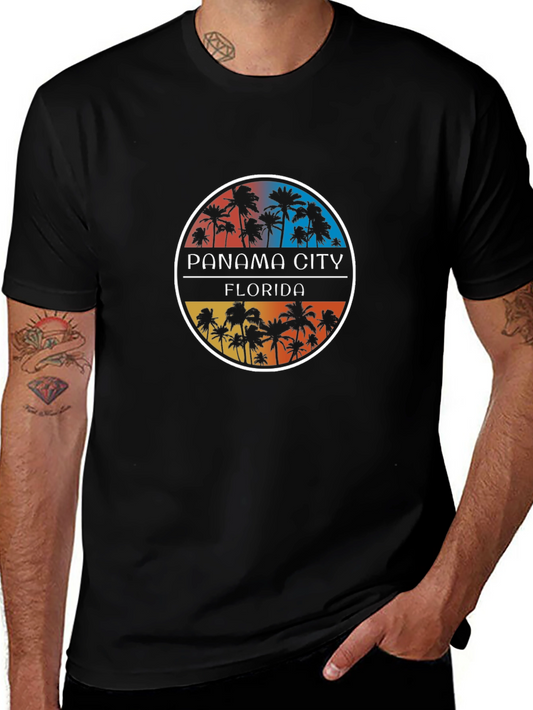 Panama City Florida Palm Tree Graphic Tee