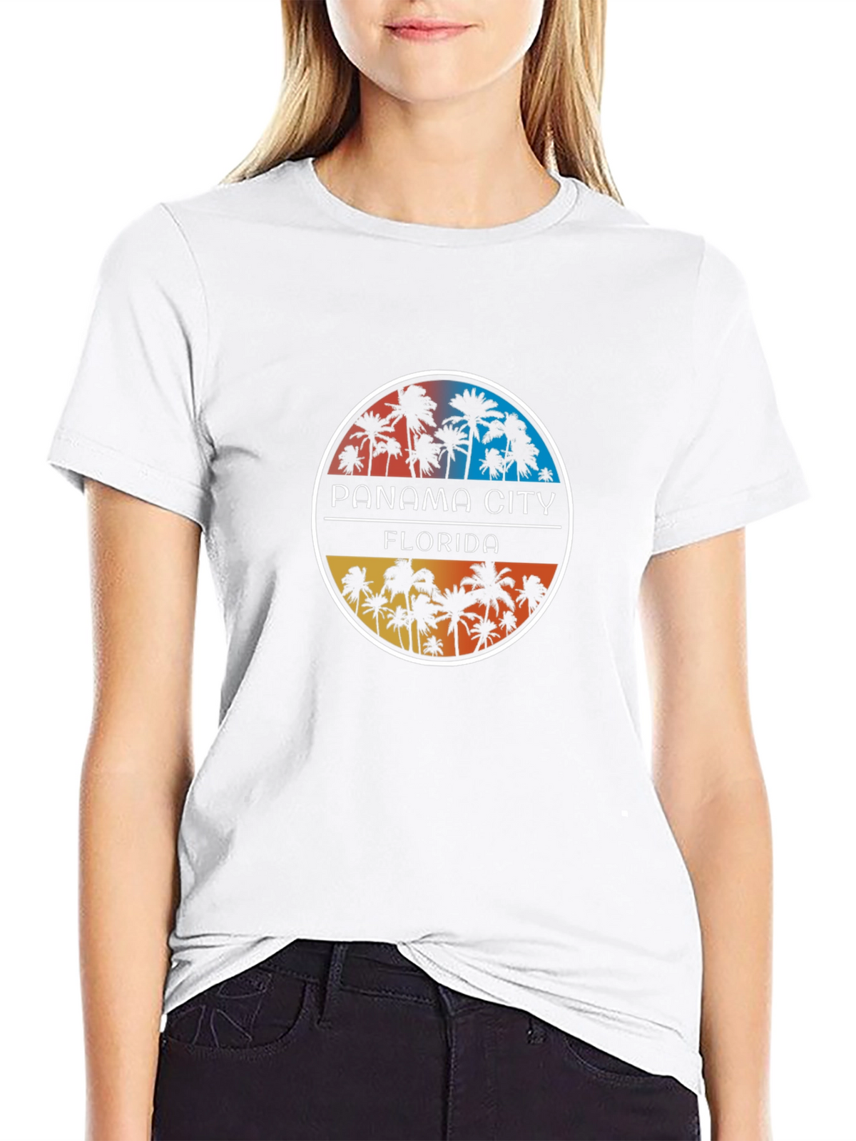 Panama City Florida Palm Tree Graphic Tee
