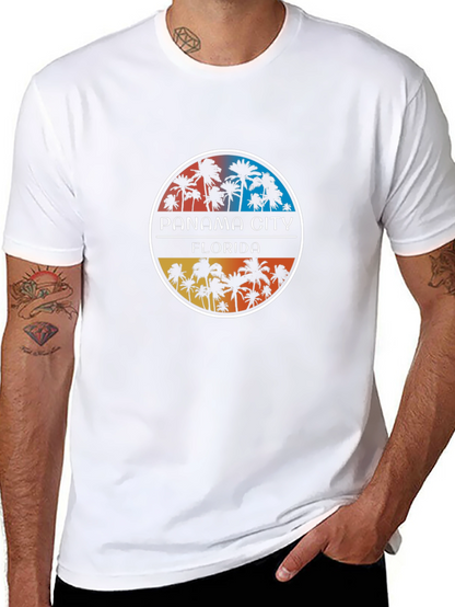 Panama City Florida Palm Tree Graphic Tee