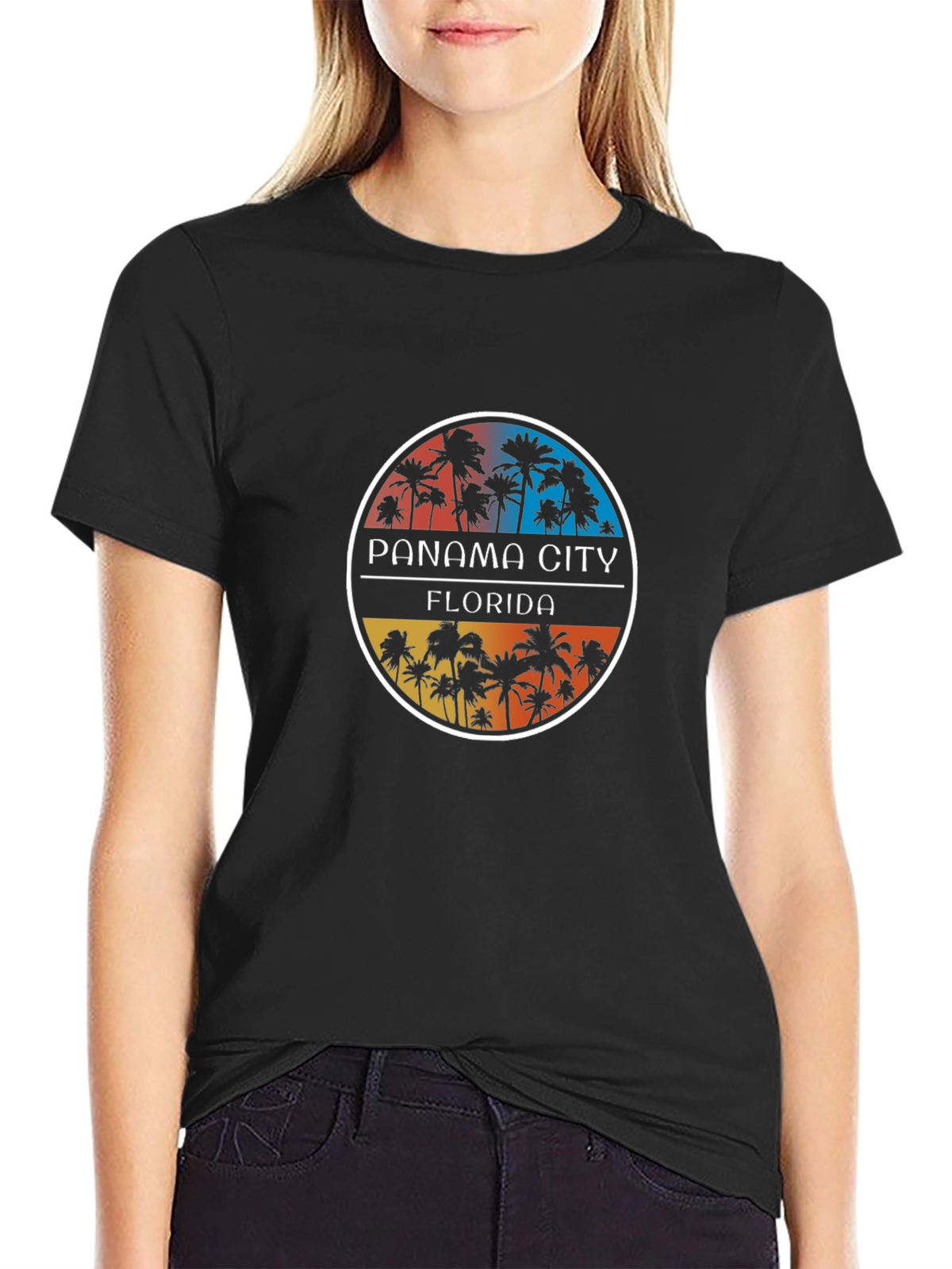 Panama City Florida Palm Tree Graphic Tee