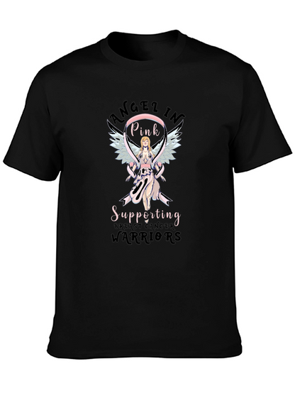 Breast Cancer Awareness Angel In Pink T-Shirt