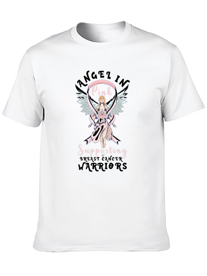 Breast Cancer Awareness Angel In Pink T-Shirt