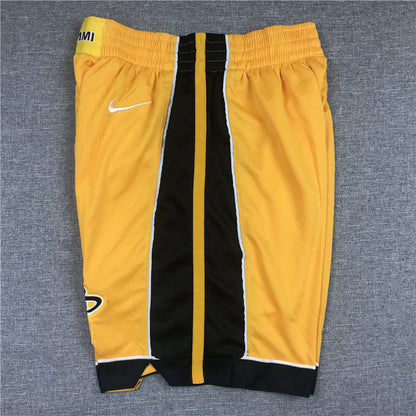 Men's Miami Heat Yellow 2020/21 Earned Edition Basketball Shorts1